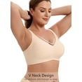 thumbnail image 5 of HBlife Wireless Bras for Women No Underwire Comfort Seamless Bra Adjustable V Neck Lift Bralettes with Bra Extender, 5 of 6