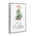 thumbnail image 4 of Stupell Industries Meet Me Under Mistletoe Holiday Painting Gray Framed Art Print Wall Art, 12 x 18, 4 of 10