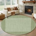 thumbnail image 2 of Cameo Green Retro Greek Key Large Area Rugs for Bedroom Living Room, Soft Non Slip Carpet Bedside Rug, Geometric Greece Ancient Rustic Round Floor Cover Kitchen Accent Rug 6' for Dining Room/Office, 2 of 9