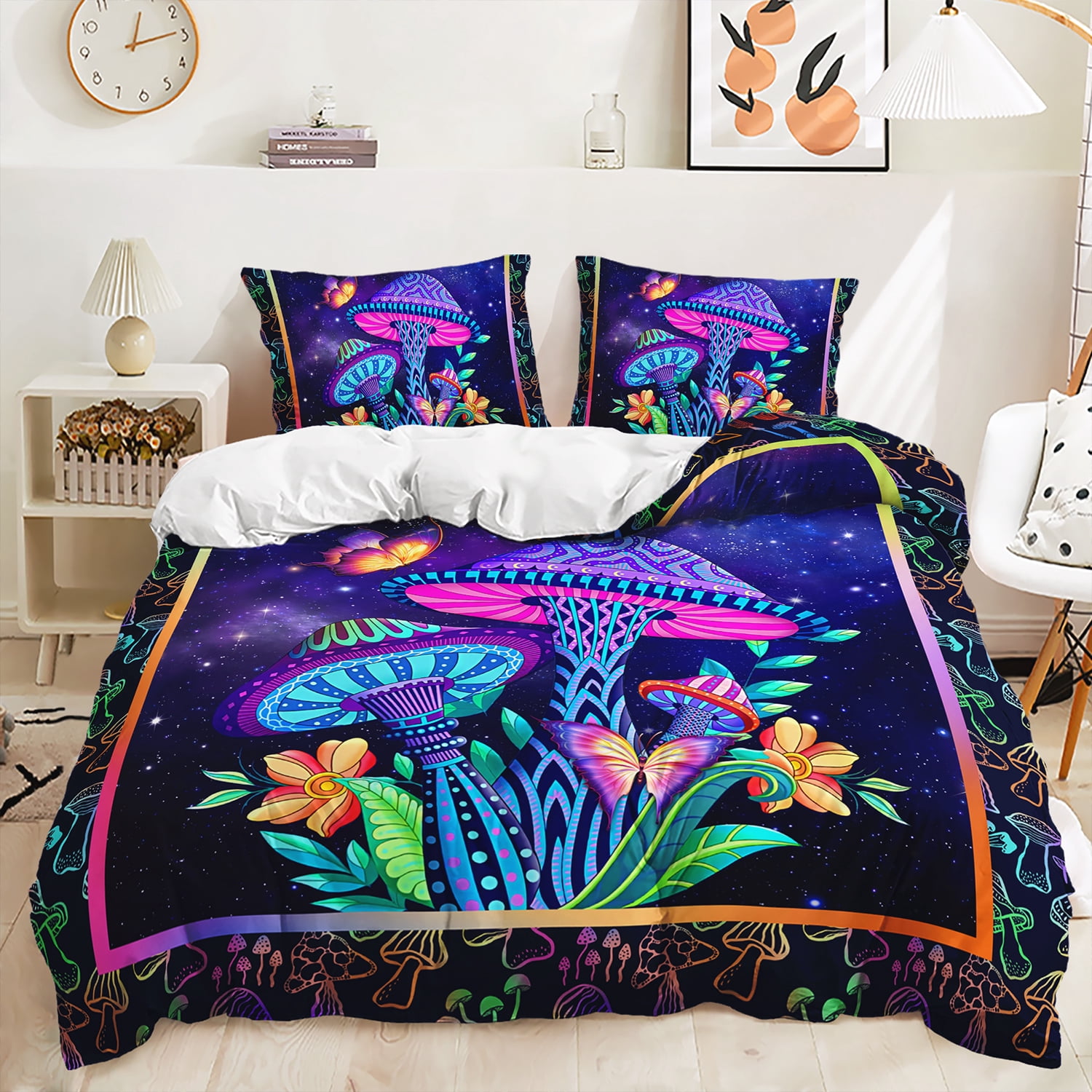 Hosima 3-piece 3D Digital Printed Duvet Cover,Starry Sky Psychedelic ...