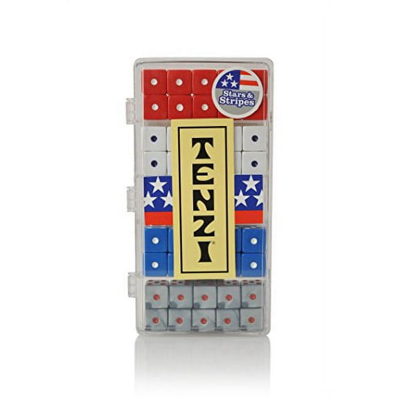 Tenzi Select - The Fast-Paced Dice Rolling Game in Fun Patterns - Stars & Stripes