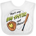 thumbnail image 3 of Inktastic That's My Big Sister out There Softball Boys or Girls Baby Bib, 3 of 4