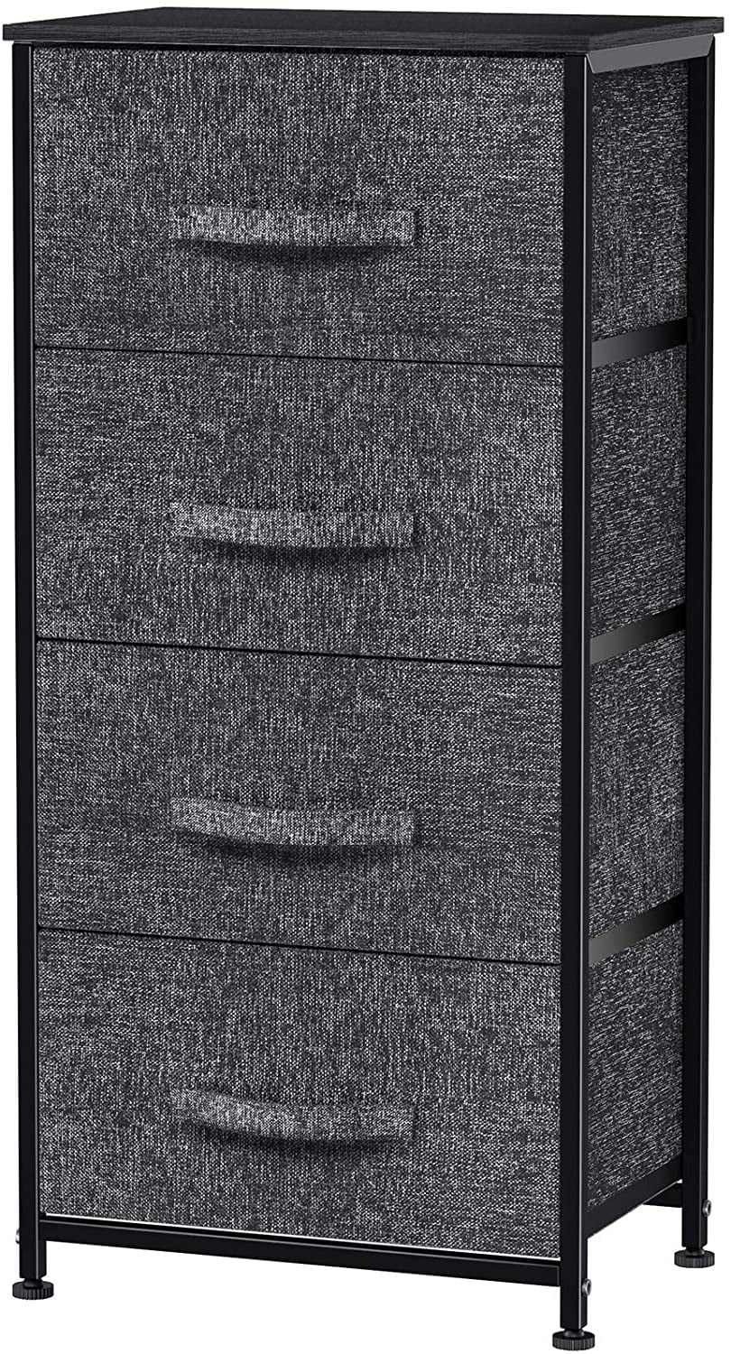 Dresser for Bedroom 4 Drawers Fabric Dressers Storage Tower Organizer Units Vertical with Steel