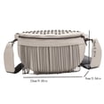 thumbnail image 3 of JUYGO Fringe Fanny Pack Gothic Studded Decor Crossbody Bag Women‘s PU Leather Chest Purse, 3 of 7
