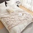 thumbnail image 3 of Snuggle Sac Modern Beige Leopard Knitted Throws, 60" x 80", 3 of 4