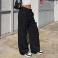 thumbnail image 5 of SUNBS Wide Leg Sweatpants for Women High Waisted Drawstring Sweat Pants With Big Patch Pockets., 5 of 9