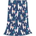 thumbnail image 2 of Llama Throw Blanket Lightweight Warm Flannel Fleece Blankets Cozy Soft Air Conditioning Blanket Gift for Women Men Girls Boys 60"x50", 2 of 6