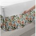 thumbnail image 2 of Floral Bed Skirt, Vintage English Roses and Hydrangeas Garden Love Bouquets Shabby Classic Pattern, Elastic Bedskirt Dust Ruffle Wrap Around for Bedding Decor, 4 Sizes, Multicolor, by Ambesonne, 2 of 2