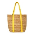 thumbnail image 5 of No Boundaries Women's Beach Icons Jute Tote Bag, Golden Yarrow, 5 of 6