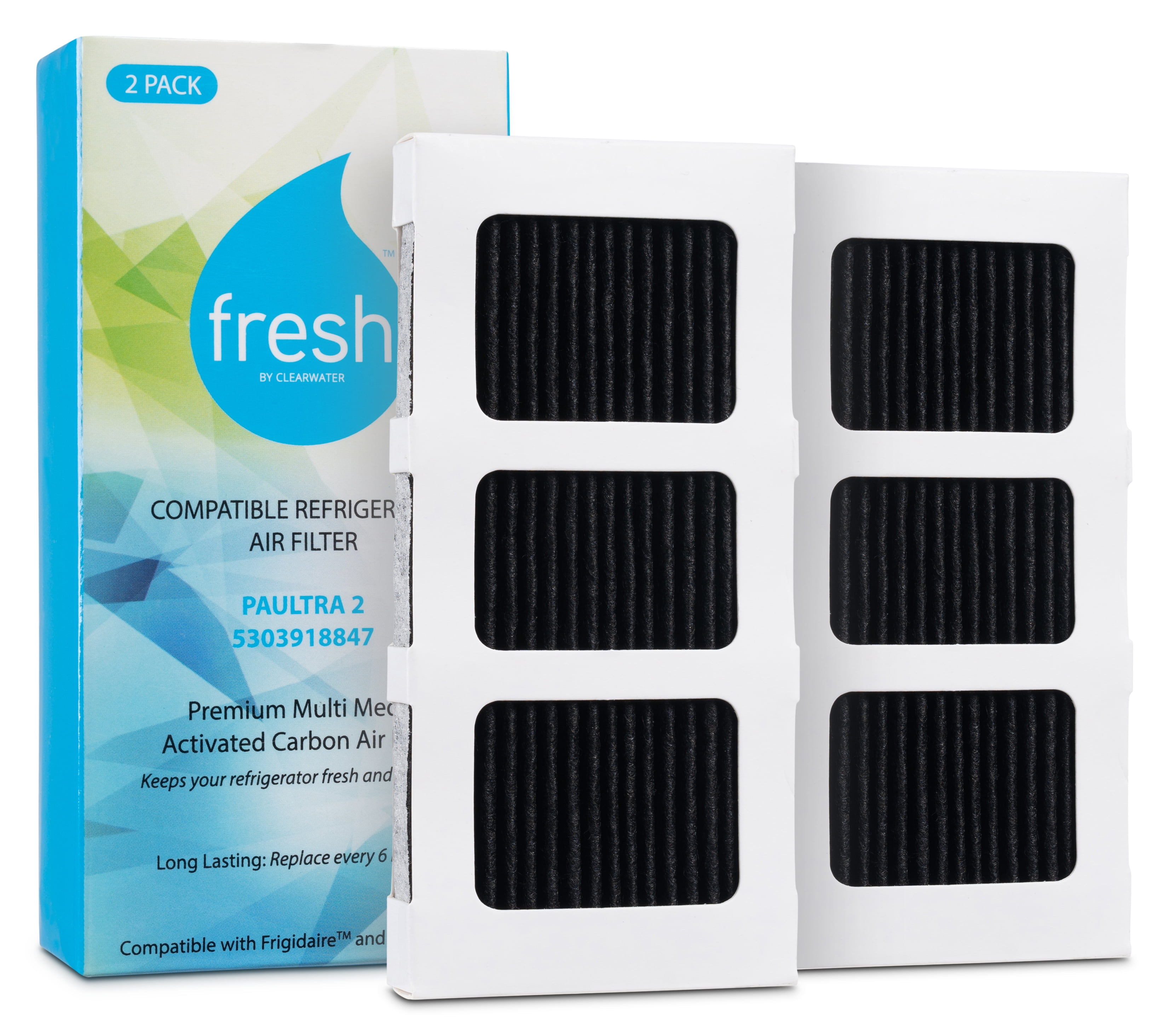 Fresh Refrigerator Air Filter 2 Count 