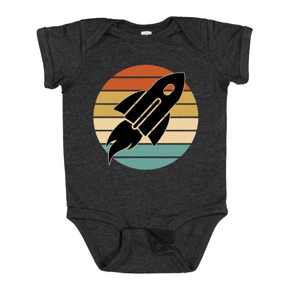 Inktastic Space Rocket Retro Sunset Boys or Girls Baby Bodysuit