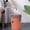 Orange, variant on 100Fens Bathroom Trash Can Large Capacity Trash Can 6L Living Room Trash Can Round Thickened Trash Can