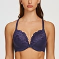 thumbnail image 3 of MELENECA Female Racerback Front Closure Unlined Underwire Bra for Women Blue 34F, 3 of 5