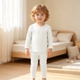 thumbnail image 2 of Faraee Toddler Thermal Underwear Set Long Sleeve Crew Neck Top and Pants Cotton Base Layer Loungewear for Boys Girls Warm Sleepwear 2T 3T 4T 5T 6T 7T, 2 of 5