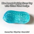 thumbnail image 3 of Blue Peanut Squishy Stress Toy with Glitter Filled Design, Single Piece, for Relaxation And, Squeeze Toy, 3 of 4
