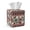 American Tribal Brown Cow Print Red, variant on COEQINE Tissue Box Cover PU Leather Collapsible Square Tissue Cube Box Holder Decorative for Dressers, Tabletop, Nightstand, Dining Table, Office Desk, Teal Gold Marble