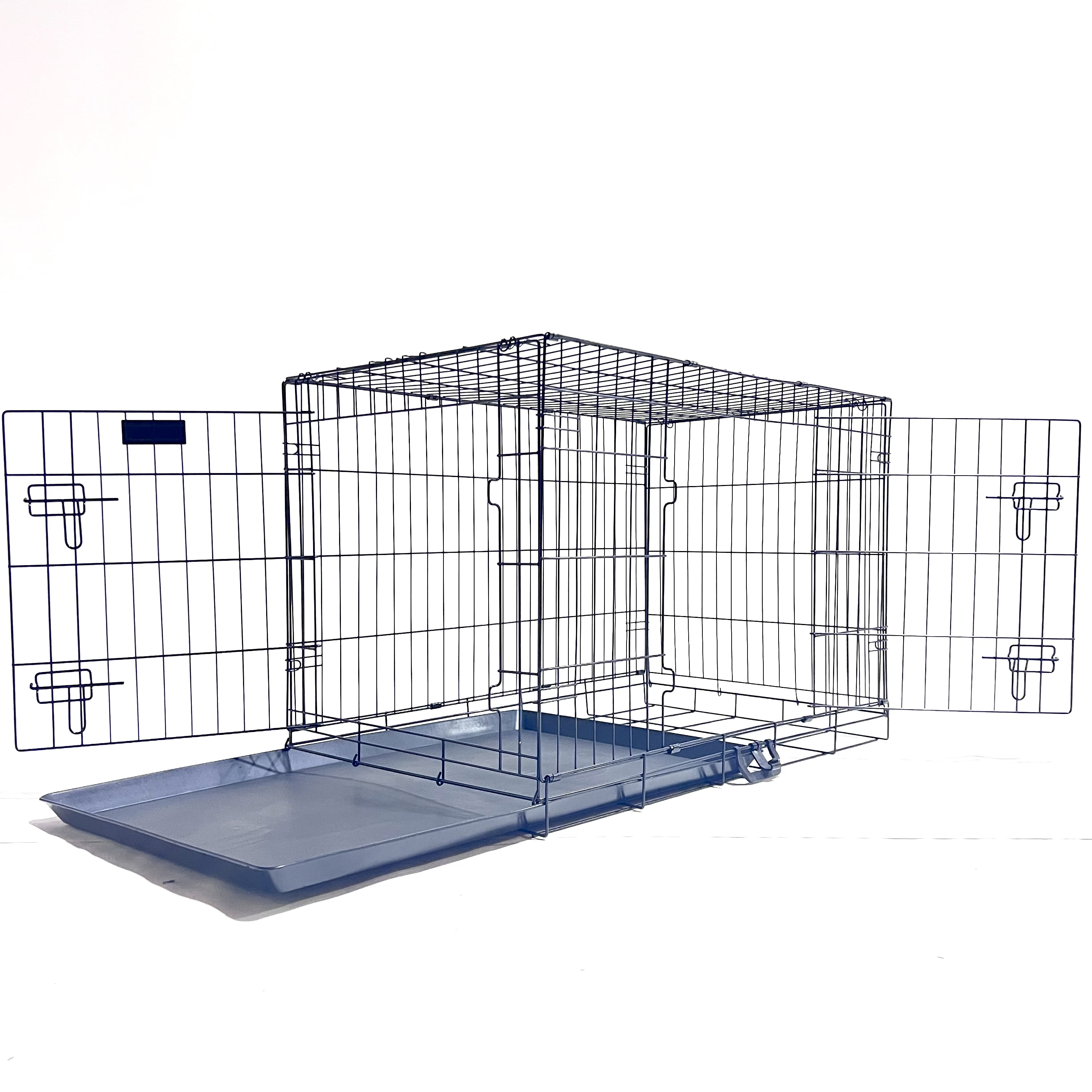 GODOHOME 36'' Collapsible Dog Crate Wire Pet Dog Crate with Double Doors