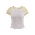 thumbnail image 5 of No Boundaries Raglan Cotton Baby Tee with Short Sleeves, Women's, 5 of 5
