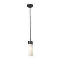 Innovations Lighting  Empire - 1 Light 8" Stem Hung Pendant Matte White/Matte Black