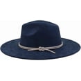 thumbnail image 4 of 10CM Big Wide Brim Fedora Hat for Women Men Western Suede Hats Large Felt Panama Hat, 4 of 6
