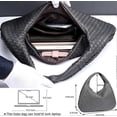 thumbnail image 4 of Woven Leather Hobo Bag for Women, Top-handle Shoulder Tote Bag Large Capacity Woven Handbag Underarm Bag Shopper Travel Bags, 4 of 5