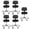 5PCS, variant on SONGMY 2PCS Adjustable Rolling Swivel Stools, Hydraulic Salon Spa Tattoo Chairs, Professional Facial Stools with 360-Degree Swivel