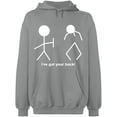 thumbnail image 2 of OXI Hoodie Sweatshirt - I've Got Your Back, Basic Casual Hoodie for Men's and Women Fleece Hoodie Long Sleeve - Sport Grey 2X-Large, 2 of 3