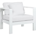 thumbnail image 2 of Meridian Furniture Nizuc Fauteuil de Patio Extérieur Blanc, 2 of 9