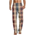 thumbnail image 2 of Dovford Men's 100% Cotton Super Soft Flannel Plaid Pajama Pants 2025, 2 of 5