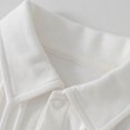 thumbnail image 6 of Enyan Baby Boys Gentleman Romper One-Piece Outfit Cotton Tuxedo Style with Snap Closure(White,18-24 Months), 6 of 6