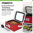 thumbnail image 3 of Presto 6-Quart Nomad Traveling Slow Cooker, 06011 Red, 3 of 13