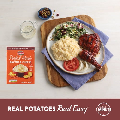 Idahoan Cheese & Bacon Mash 109g, British Import (Pack of 2)