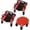 Red, variant on Heavy-Duty Snowmobile Dolly - 1500lbs Capacity, V-Slide Design, 2.5" Swivel Casters, Rubber Ski Pads, 2 Heavy-Duty Straps, Green