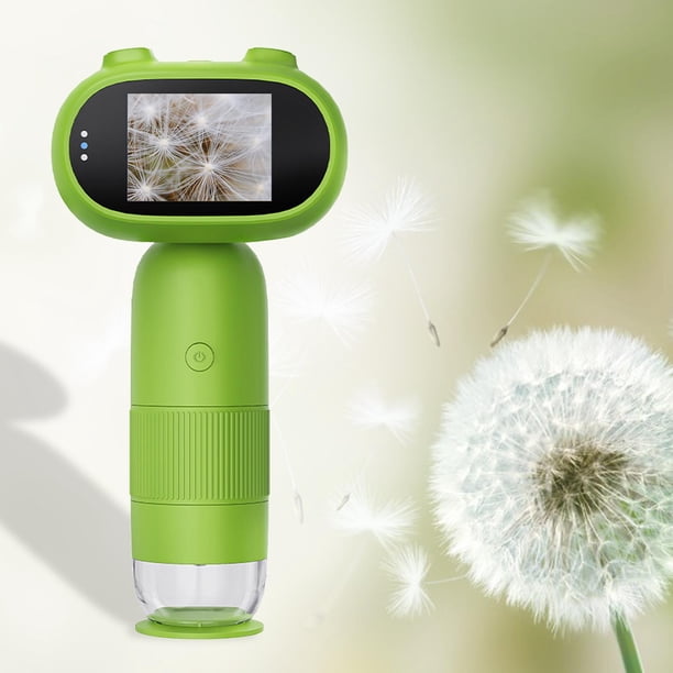 Microscopio Digital Portátil Para Niños Vankarr Con Pantalla IPS De 2 Pulgadas, Aumento 500x Y Zoom 4x, Fotos Y Vídeos, Rosa