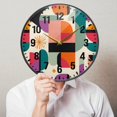 thumbnail image 6 of Yayeee Wall Clock Battery Operated 11.9" Silent Quartz Non-Ticking for Living Room Decor, Beige Abstract, 6 of 8