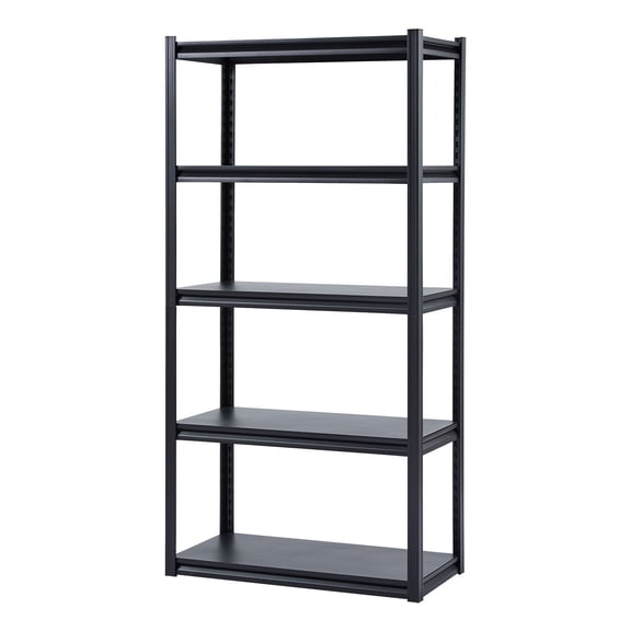Heavy Duty 5 Tier Metal Shelving Unit,2000 lb Capacity,36" W x 18" D x 72" H Adjustable Garage Storage Rack for Warehouse,Basement,Kitchen,Black