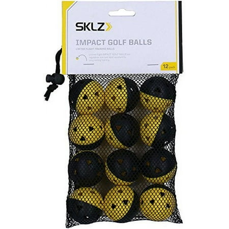 UPC: 0849102027634 | SKLZ Impact Practice Golf Balls  Yellow and Black Regulation Size  12 Pack