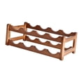thumbnail image 1 of GUOOL Red Display Thicken Material Wood Rack for Living Room Bar Cabinet 2 Layers 8 Bottles, 1 of 9