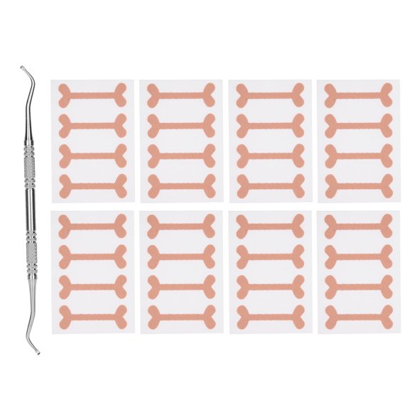 Pegatinas para corrección de uñas encarnadas, juego de 9, parche autoadhesivo y herramienta de cepillado