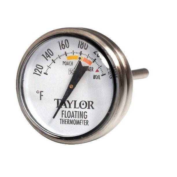 Taylor 5933 Stainless steel Floating Thermometer, 120 240 Deg F