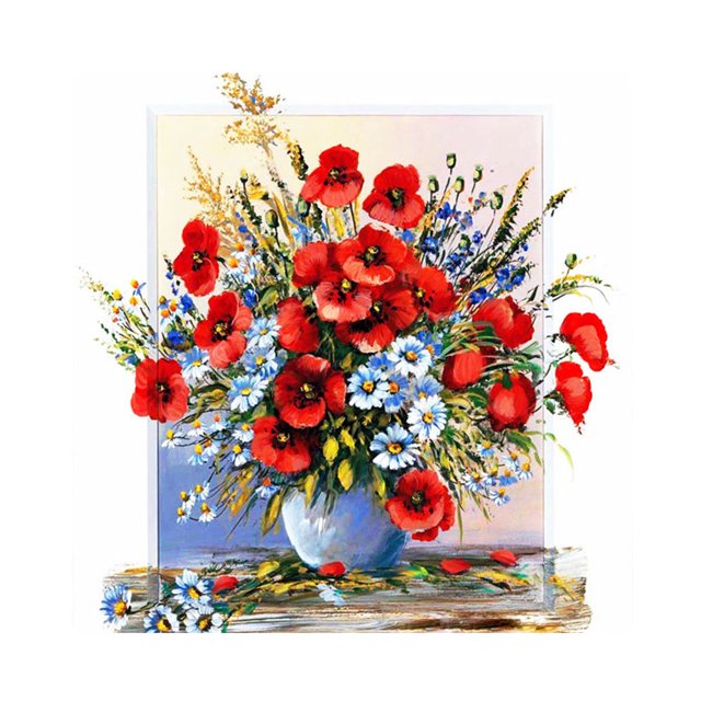 Cuadros Decorativos Kits de pintura de diamante 5D DIY Taladro redondo completo Pintura al óleo Decoración de flores (X625) DQrwqpou Nuevos Originales