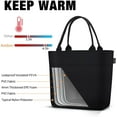 thumbnail image 3 of Aosbos Reusable Lunch Bags for Women Insulated Lunch Tote Thermal Leakproof Cooler Bag Black, 3 of 7