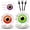 Eyeball, variant on 100 Pcs Spooky Halloween Eyeball Party Supplies Set - Serves 25, Scary Disposable Tableware, Includes Paper Plates, Napkins, Forks for Halloween Decorations, Trick or Treat Eyeballs Party Favors
