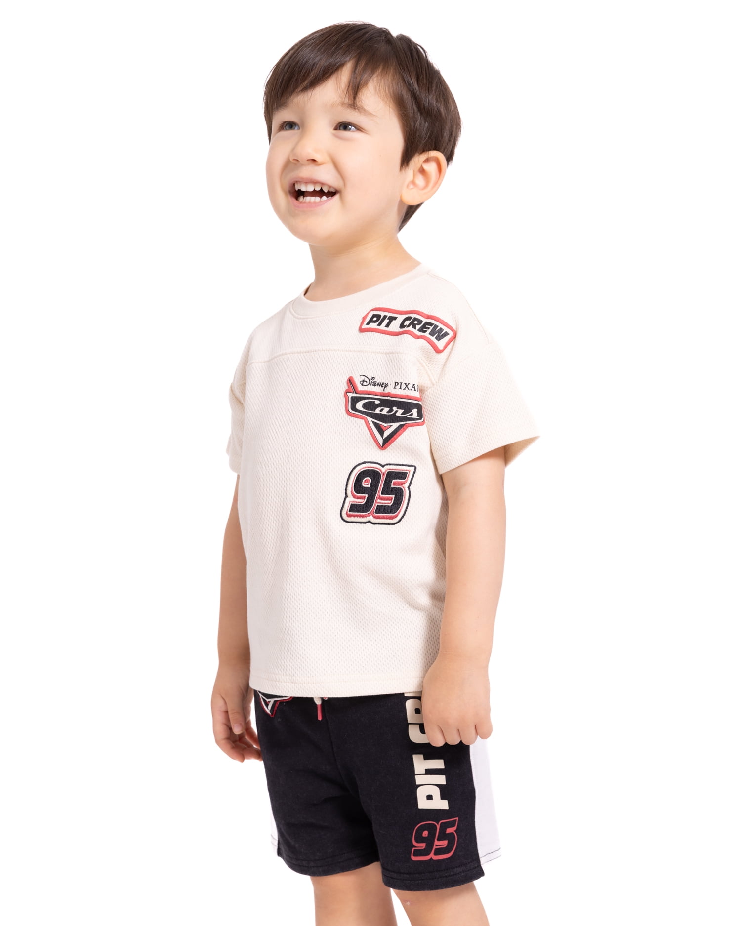Pixar Cars Toddler Boys Mesh Graphic Tee with Short Sleeves, Sizes 12M-5T