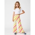 thumbnail image 2 of 9-10Y Girls Colored Flared Pants Digital Print Trousers Slim-Fit Wide Leg Flare for Spring Summer Autumn, 2 of 6