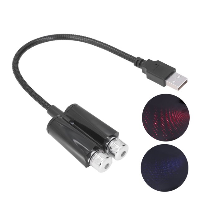 Proyector de luz de estrella USB, proyector ambiental USB para automóvil, luz de techo de estrella para automóvil, luz de proyector USB ultra sensible