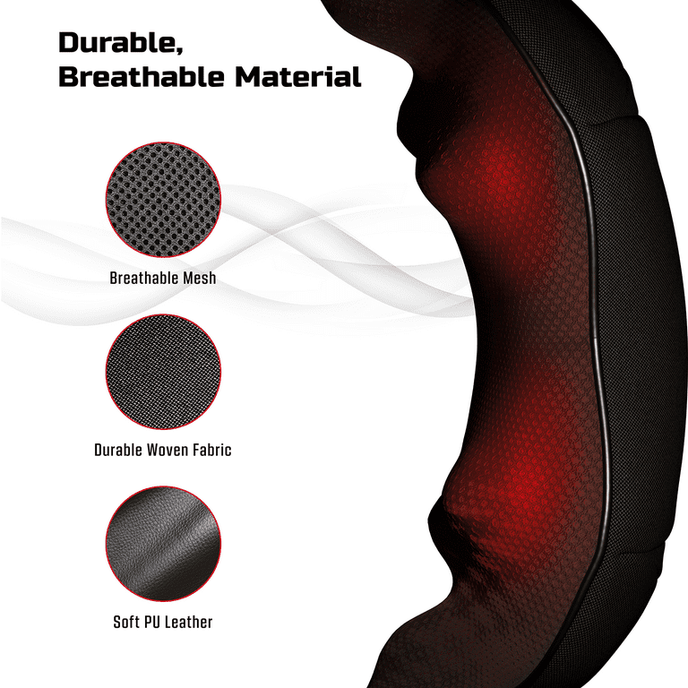 FitRx Cordless Shiatsu 3D Massager, USB-Rechargeable Shoulders, Back, and Neck Massager with Heat