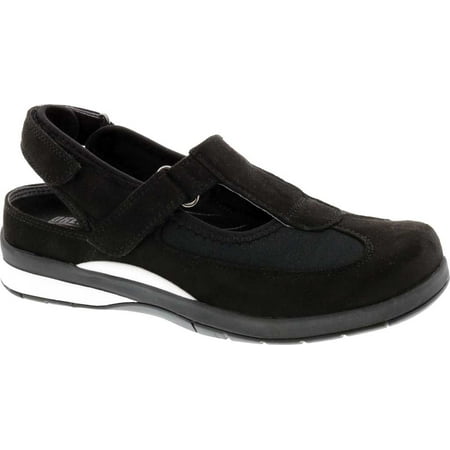 

Women s Drew Odyssey Slingback Black Microsuede/Mesh 11.5 N