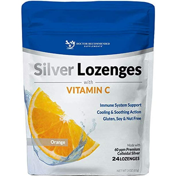 Silver Lozenges with Vitamin C Premium Nano Silver 60 PPM Colloidal