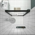 thumbnail image 4 of Leumius 44-48"x76" Double Sliding Shower Door,Aluminum Frame,Premium 1/4" (6mm) Clear Tempered Glass, Black Hardware Sliding Glass Shower Enclosure,Matte Black Finished, 4 of 8